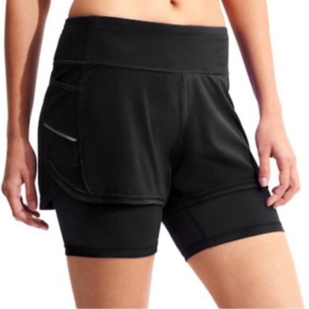 Athleta Ready Set 2 in 1 Short s Medium Black